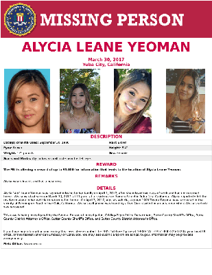 FBI flyer Alycia Yeoman